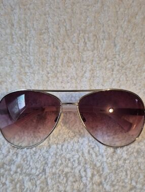 Aviator Sunglasses with Purple Gradient Lenses - Women Accessories